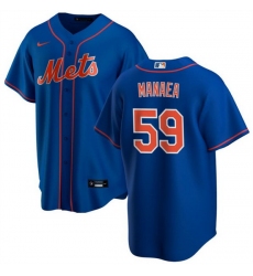 Men New York Mets 59 Sean Manaea Blue Cool Base Stitched Baseball Jersey