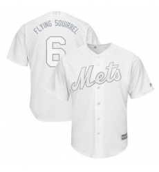 Men New York Mets 6 Jeff McNeil Flying Squirrel White Cool Base Stitched Baseball jersey