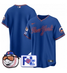Men New York Mets Blank Royal 2025 Spring Training Stitched Baseball Jersey Men New York Mets Blank Royal 2025 Spring Training Stitched Baseball Jersey