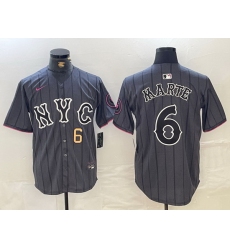 Men New York Mets Graphite 2024 City Connect Limited Stitched Baseball Jersey 2