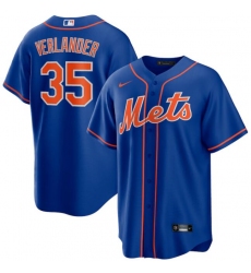 Men New York Mets Justin Verlander  #35 Royal Blue Cool Base Stitched MLB jersey