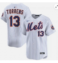 Men New York Mets Luis Torrens 13 White Flex Base Stitched Jersey