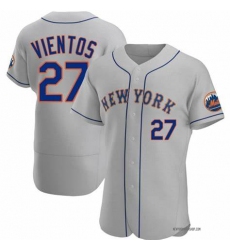 Men New York Mets Mark Vientos #27 Gray Flexbase Stitched MLB Jersey