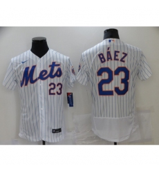 Men Nike New York Mets 23 Keon Broxton White Authentic Baseball Jersey