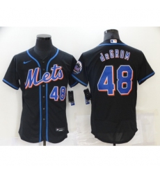 Men Nike New York Mets 48 Jacob deGrom Black Home Stitched Baseball Jersey