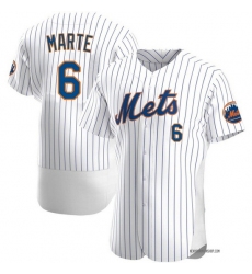 Men Nike New York Mets 6 Starling Marte White Flex Base Stitched MLB Jersey