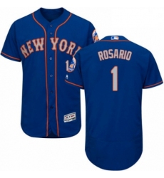 Mens Majestic New York Mets 1 Amed Rosario RoyalGray Alternate Flex Base Authentic Collection MLB Jersey