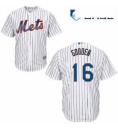 Mens Majestic New York Mets 16 Dwight Gooden Replica White Home Cool Base MLB Jersey