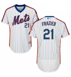 Mens Majestic New York Mets 21 Todd Frazier White Alternate Flex Base Authentic Collection MLB Jersey