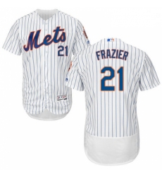 Mens Majestic New York Mets 21 Todd Frazier White Home Flex Base Authentic Collection MLB Jersey