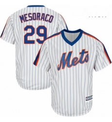 Mens Majestic New York Mets 29 Devin Mesoraco Replica White Alternate Cool Base MLB Jersey 