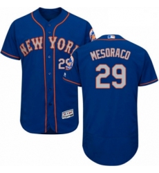 Mens Majestic New York Mets 29 Devin Mesoraco RoyalGray Alternate Flex Base Authentic Collection MLB Jersey
