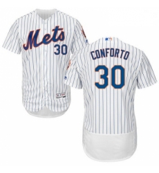 Mens Majestic New York Mets 30 Michael Conforto White Home Flex Base Authentic Collection MLB Jersey