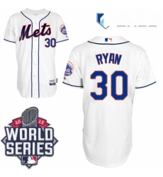 Mens Majestic New York Mets 30 Nolan Ryan Authentic White Alternate Cool Base 2015 World Series MLB Jersey