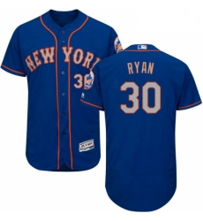 Mens Majestic New York Mets 30 Nolan Ryan RoyalGray Alternate Flex Base Authentic Collection MLB Jersey
