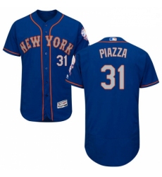 Mens Majestic New York Mets 31 Mike Piazza RoyalGray Alternate Flex Base Authentic Collection MLB Jersey