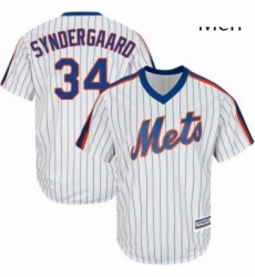 Mens Majestic New York Mets 34 Noah Syndergaard Replica White Alternate Cool Base MLB Jersey