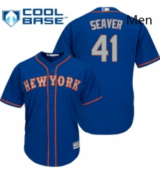 Mens Majestic New York Mets 41 Tom Seaver Replica Royal Blue Alternate Road Cool Base MLB Jersey