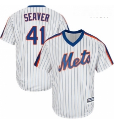 Mens Majestic New York Mets 41 Tom Seaver Replica White Alternate Cool Base MLB Jersey