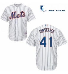 Mens Majestic New York Mets 41 Tom Seaver Replica White Home Cool Base MLB Jersey