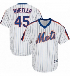 Mens Majestic New York Mets 45 Zack Wheeler Replica White Alternate Cool Base MLB Jersey