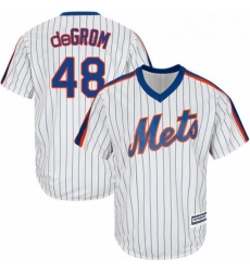 Mens Majestic New York Mets 48 Jacob deGrom Replica White Alternate Cool Base MLB Jersey