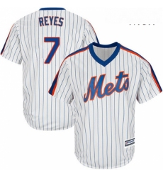 Mens Majestic New York Mets 7 Jose Reyes Replica White Alternate Cool Base MLB Jersey