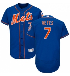Mens Majestic New York Mets 7 Jose Reyes Royal Blue Flexbase Authentic Collection MLB Jersey