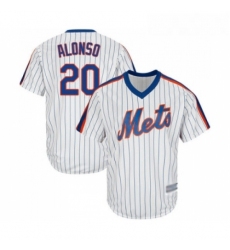 Mens New York Mets 20 Pete Alonso Replica White Alternate Cool Base Baseball Jersey 