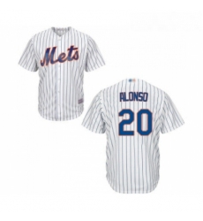 Mens New York Mets 20 Pete Alonso Replica White Home Cool Base Baseball Jersey 
