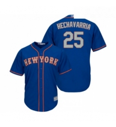 Mens New York Mets 25 Adeiny Hechavarria Replica Royal Blue Alternate Road Cool Base Baseball Jersey 