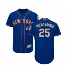 Mens New York Mets 25 Adeiny Hechavarria Royal Gray Alternate Flex Base Jerseys