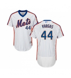 Mens New York Mets 44 Jason Vargas White Alternate Flex Base Authentic Collection Baseball Jersey