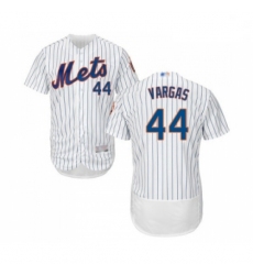 Mens New York Mets 44 Jason Vargas White Home Flex Base Authentic Collection Baseball Jersey