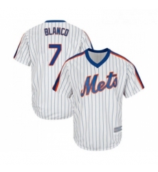 Mens New York Mets 7 Gregor Blanco Replica White Alternate Cool Base Baseball Jersey 