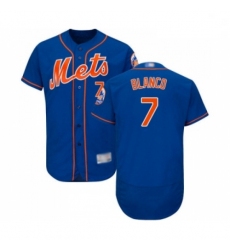 Mens New York Mets 7 Gregor Blanco Royal Blue Alternate Flex Base Authentic Collection Baseball Jersey