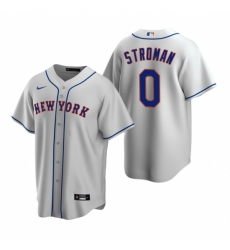 Mens Nike New York Mets 0 Marcus Stroman Gray Road Stitched Baseball Jersey