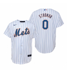 Mens Nike New York Mets 0 Marcus Stroman White Home Stitched Baseball Jersey