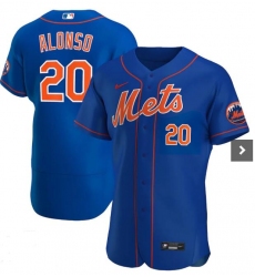 Mens Nike New York Mets 20 Pete Alonso Royal Alternate Stitched Flex Base Baseball Jersey