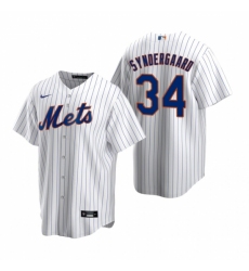 Mens Nike New York Mets 34 Noah Syndergaard White 2020 Home Stitched Baseball Jerse