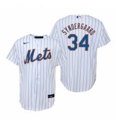Mens Nike New York Mets 34 Noah Syndergaard White Home Stitched Baseball Jerse