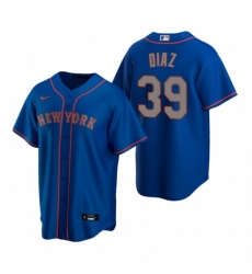 Mens Nike New York Mets 39 Edwin Diaz Royal Alternate Road Stitched Baseball Jersey