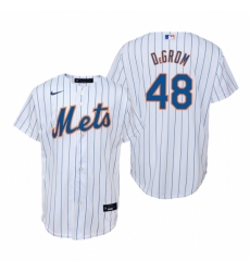 Mens Nike New York Mets 48 Jacob deGrom White Home Stitched Baseball Jerse