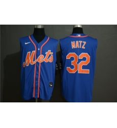 Mets 32 Steven Matz Royal Nike Cool Base Sleeveless Jersey