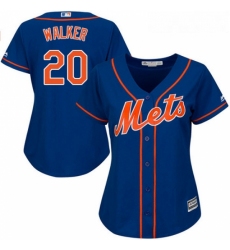 Womens Majestic New York Mets 20 Neil Walker Replica Royal Blue Alternate Home Cool Base MLB Jersey