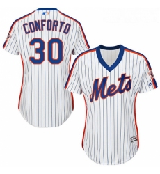 Womens Majestic New York Mets 30 Michael Conforto Replica White Alternate Cool Base MLB Jersey