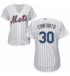 Womens Majestic New York Mets 30 Michael Conforto Replica White Home Cool Base MLB Jersey