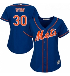 Womens Majestic New York Mets 30 Nolan Ryan Authentic Royal Blue Alternate Home Cool Base MLB Jersey
