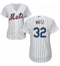 Womens Majestic New York Mets 32 Steven Matz Authentic White Home Cool Base MLB Jersey
