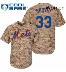 Womens Majestic New York Mets 33 Matt Harvey Authentic Camo MLB Jersey